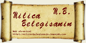 Milica Belegišanin vizit kartica